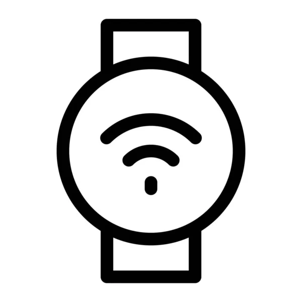 Smartwatch Funkcí Bezdrátového Připojení — Stockový vektor