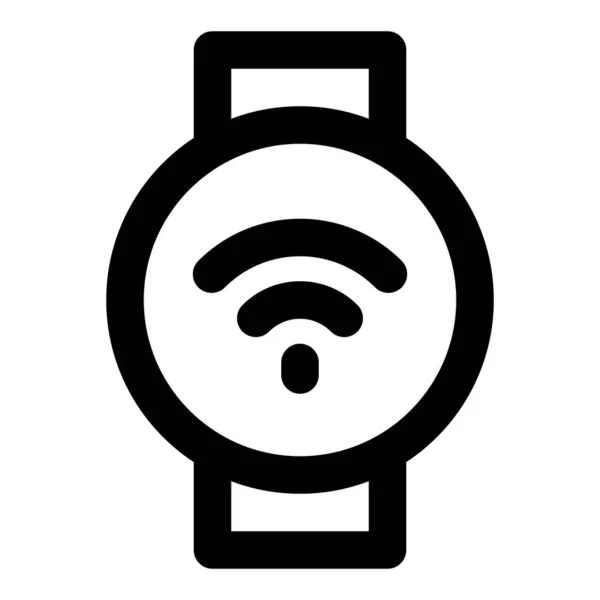 Smartwatch Displejem Připojením Wifi — Stockový vektor