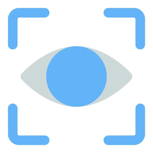 Retinales Scannen Zur Identifizierung Von Benutzern — Stockvektor