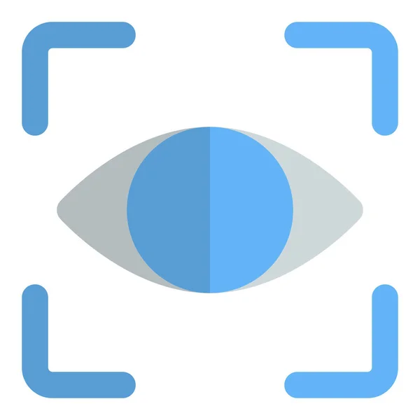 Retinales Scannen Zur Identifizierung Von Benutzern — Stockvektor