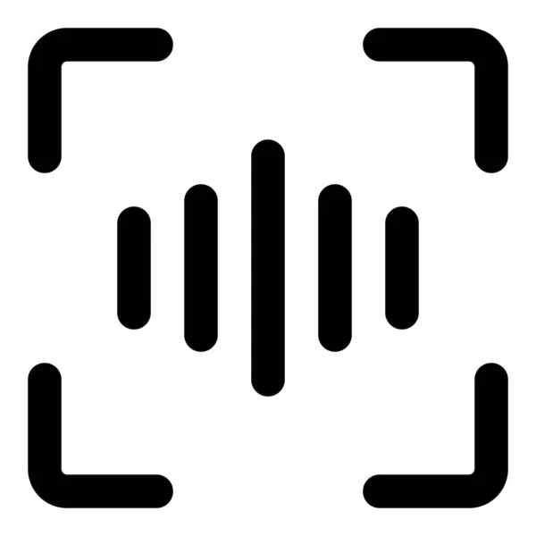 Escáner Voz Para Identificar Audios — Vector de stock