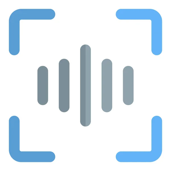 Σκάνερ Φωνής Για Αναγνώριση Ακουστικών — Διανυσματικό Αρχείο