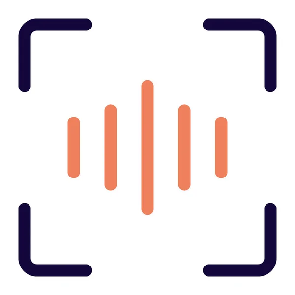 Σκάνερ Φωνής Για Αναγνώριση Ακουστικών — Διανυσματικό Αρχείο