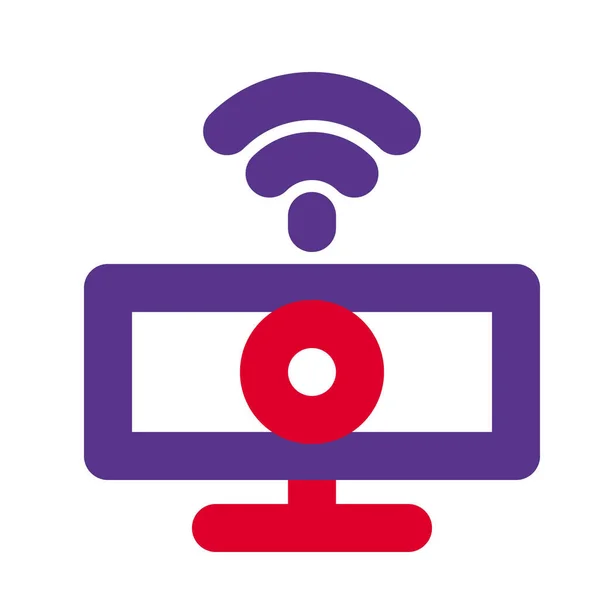Webcam Comumente Usado Para Conversas Por Vídeo — Vetor de Stock