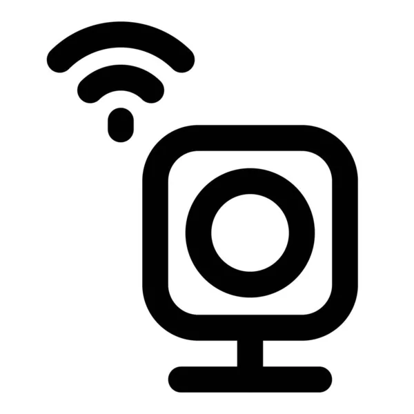 Funções Webcam Portáteis Com Conectividade Sem Fio — Vetor de Stock