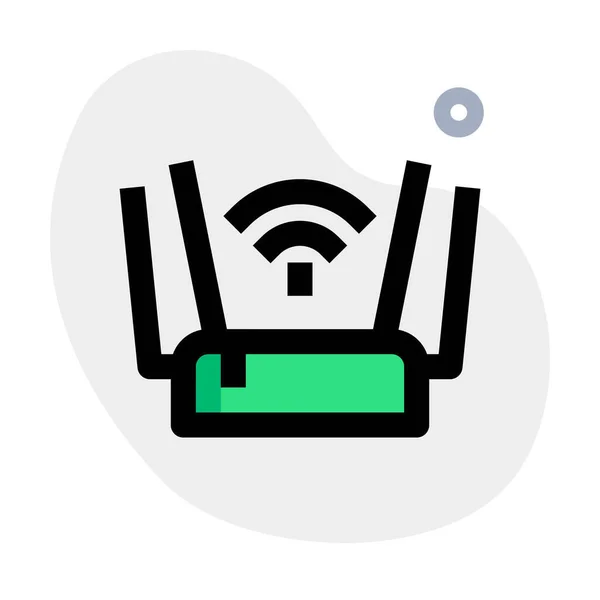 Nternet Bağlantısı Sağlamak Için Wifi Yönlendirici — Stok Vektör