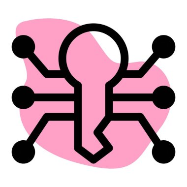 Çevrimiçi güvenlik için dijital anahtar kilidi.