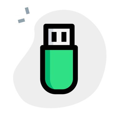 Veri aktarımı için taşınabilir flash disk.