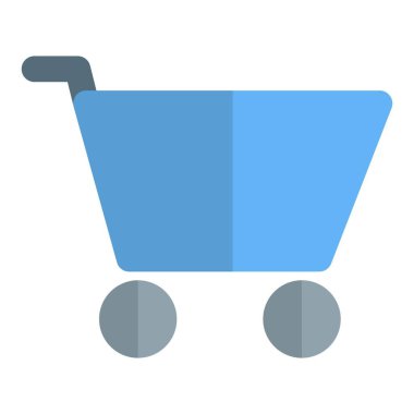 Alınan ürünleri toplamak için kullanılan alışveriş arabası.