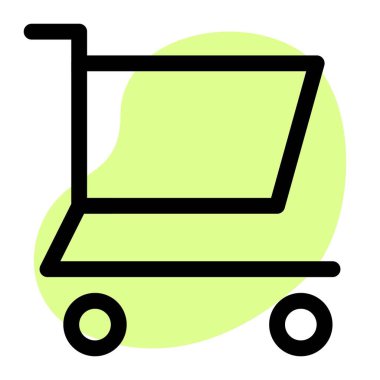 Alışveriş sırasında kullanılan tekerlekli araba.