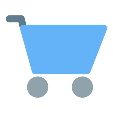 Alınan ürünleri toplamak için kullanılan alışveriş arabası.