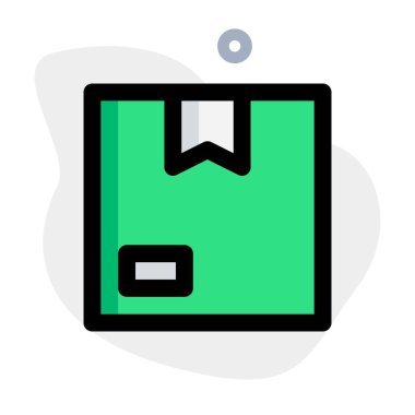 Teslimat paketi etiketli bir kutuda mühürlendi