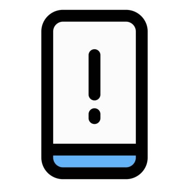 Düşük pil için akıllı telefonda uyarı göstergesi.