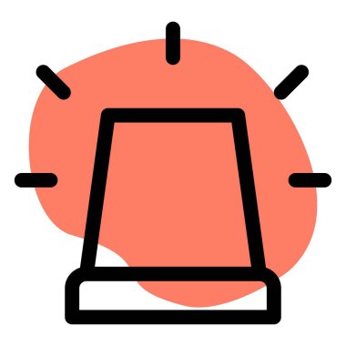 Siren, güvenlik patlaması alarmı veriyor.