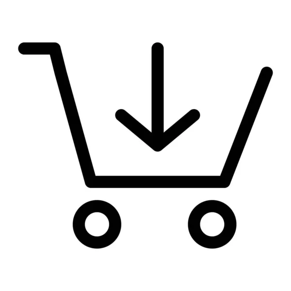 Warenkorb Zum Online Einkaufen — Stockvektor