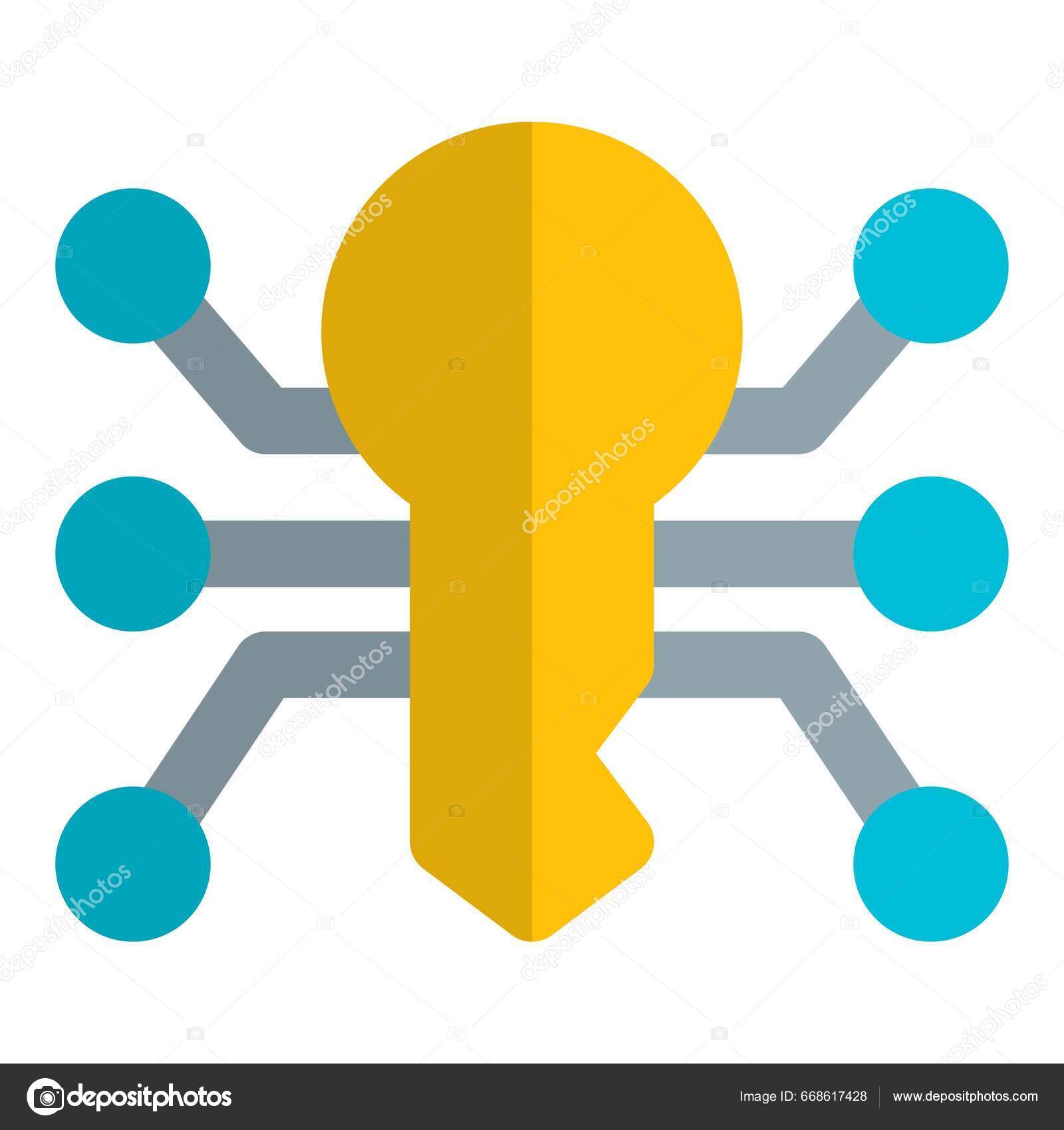 High Security Biometrics Electronic Key Stock Vector by 668617428