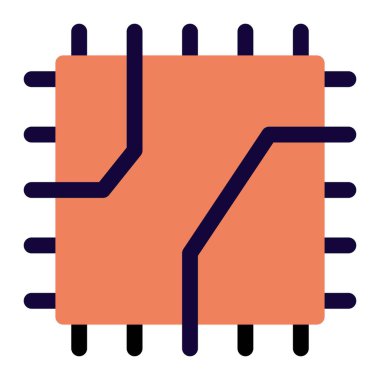 Modern özelliklere sahip mikroçip işlemcisi.