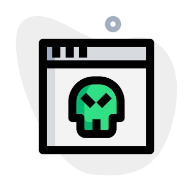 Web tarayıcı penceresi zararlı yazılım tarafından püskürtüldü.