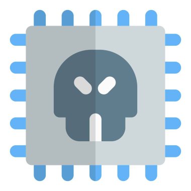 Kötü niyetli bir yazılım tarafından hacklenmiş çip.