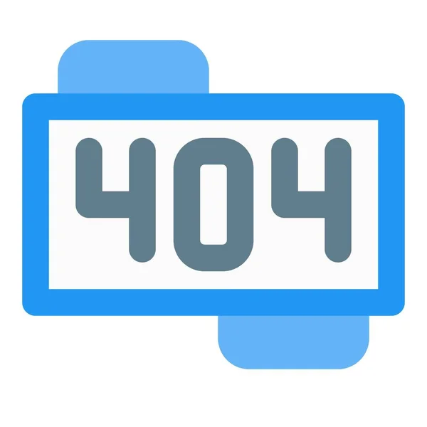 404 Fel Servern Kunde Inte Hitta Den Begärda Sidan — Stock vektor