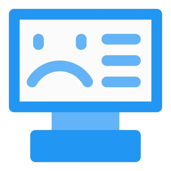 Blue Screen Software Error System — Stock Vector