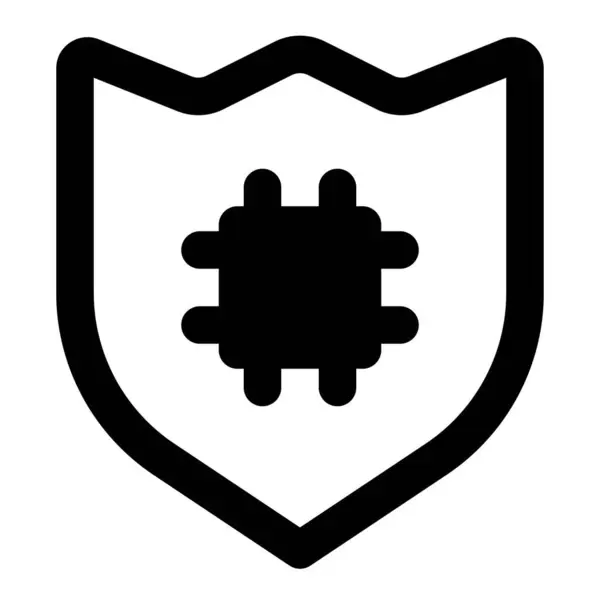 Digitaal Microchip Compatibel Schild Voor Beveiliging — Stockvector