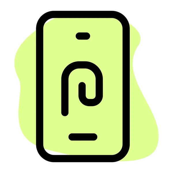 Vingerafdruk Slimme Beveiligingssensor Mobiele Telefoon — Stockvector
