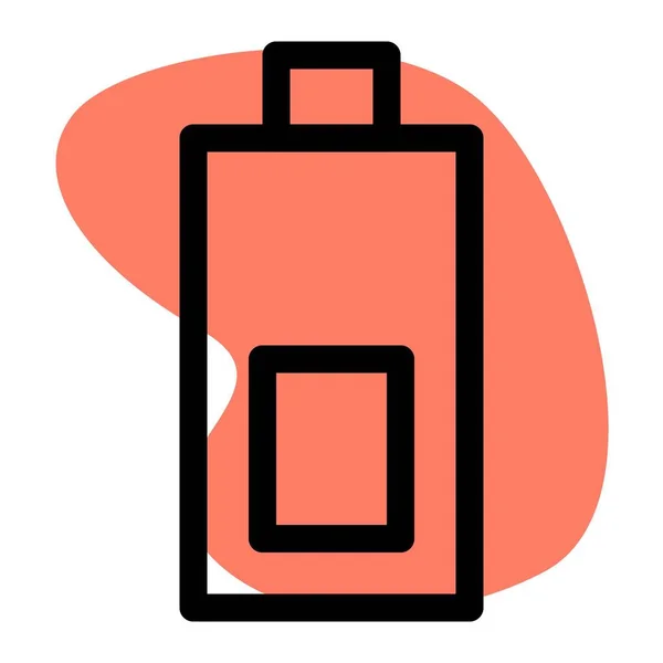 Helft Van Het Opladen Bleef Een Batterij — Stockvector