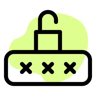 Sistem güvenli bir şifreyle kilidi açar.