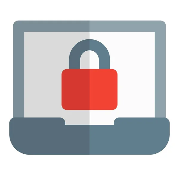 ランサムウェア保護のためのラップトップ暗号化 — ストックベクタ