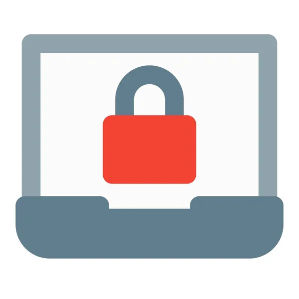 Cryptage Ordinateur Portable Pour Protection Contre Les Ransomwares — Image vectorielle