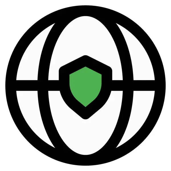 Wereldwijd Netwerk Beveiligd Beveiligingsprogramma — Stockvector