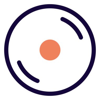 Veri ve disk depolamak için yuvarlak düz aygıt.