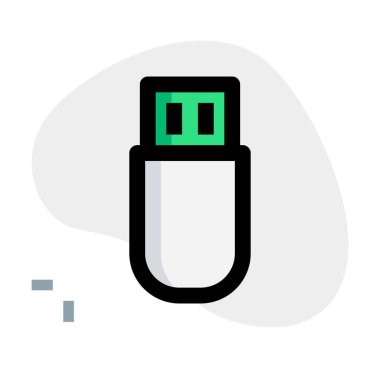 Veri iletimi için taşınabilir flaş disk.