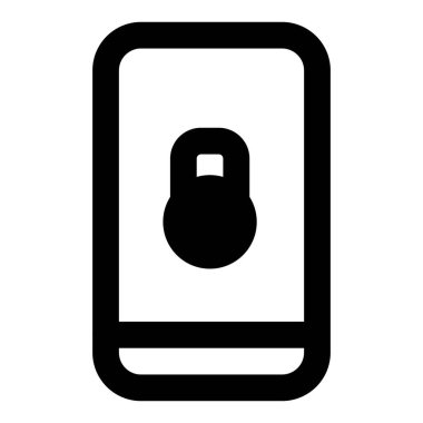 Güvenlik şifresi olan kilitli akıllı telefon..