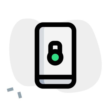 Güvenlik şifresi olan kilitli akıllı telefon..