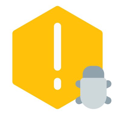 Bilgisayarda virüs alarmı göstergesi.