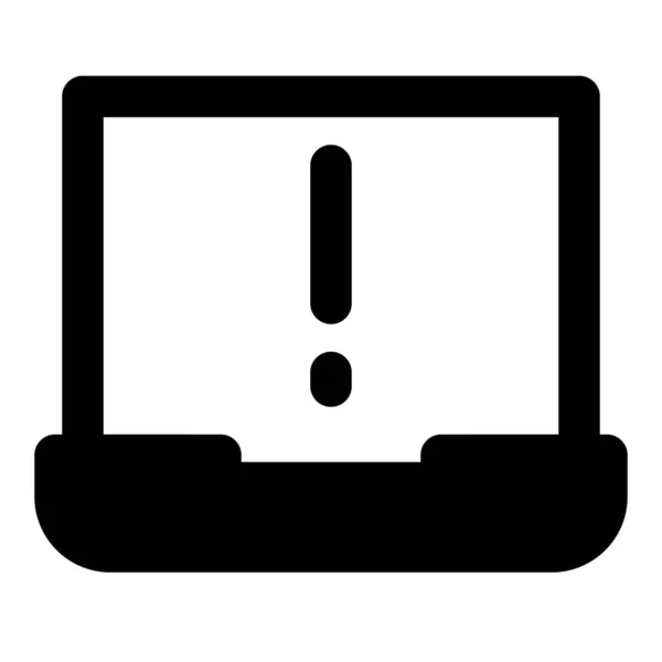Indicação Aviso Segurança Online Laptop — Vetor de Stock