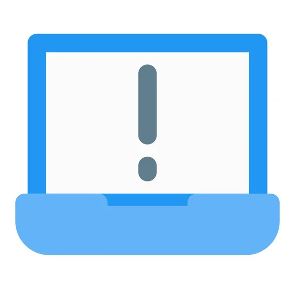 Indicação Aviso Segurança Online Laptop — Vetor de Stock