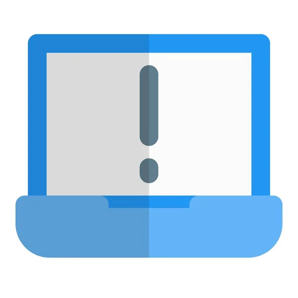 Warnhinweis Für Online Sicherheit Laptop — Stockvektor