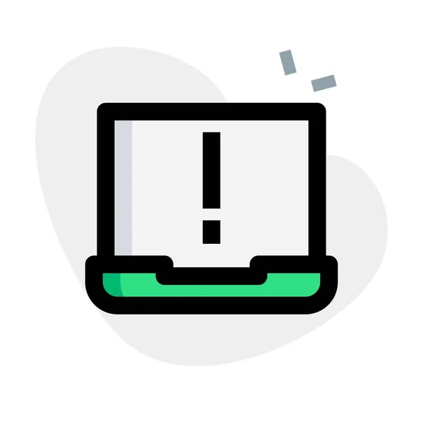 Warnhinweis Für Online Sicherheit Laptop — Stockvektor