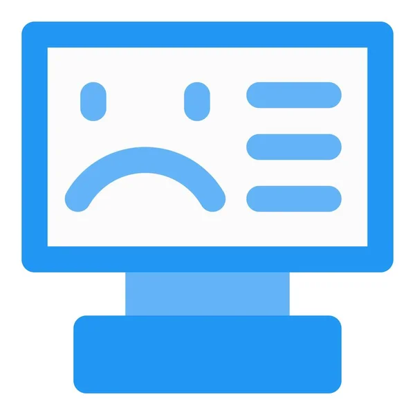 Blue Screen Critical Error Message Displayed — Stock Vector