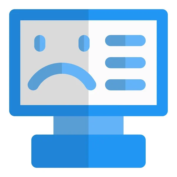 Blauer Bildschirm Kritische Fehlermeldung Angezeigt — Stockvektor