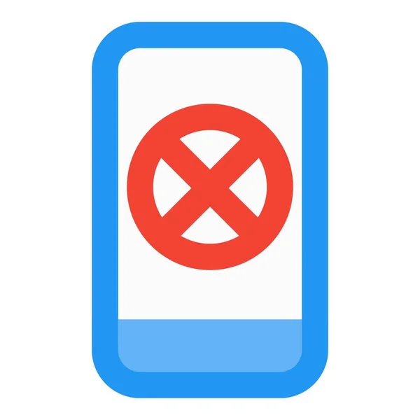 Erreur Affichée Par Système Smartphone Piraté — Image vectorielle