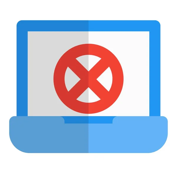 Απώλεια Δεδομένων Λόγω Σφάλματος Laptop — Διανυσματικό Αρχείο