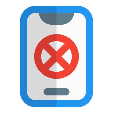 Zorbalık yasağını gösteren mobil ekran