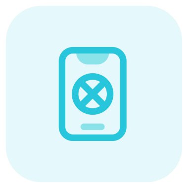 Zorbalık yasağını gösteren mobil ekran