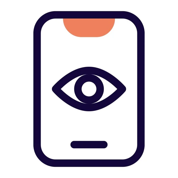 Rastreador Teléfonos Inteligentes Funciona Como Testigo Ocular — Archivo Imágenes Vectoriales