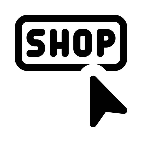 Klicken Sie Beim Online Shopping Auf Den Shopbutton — Stockvektor