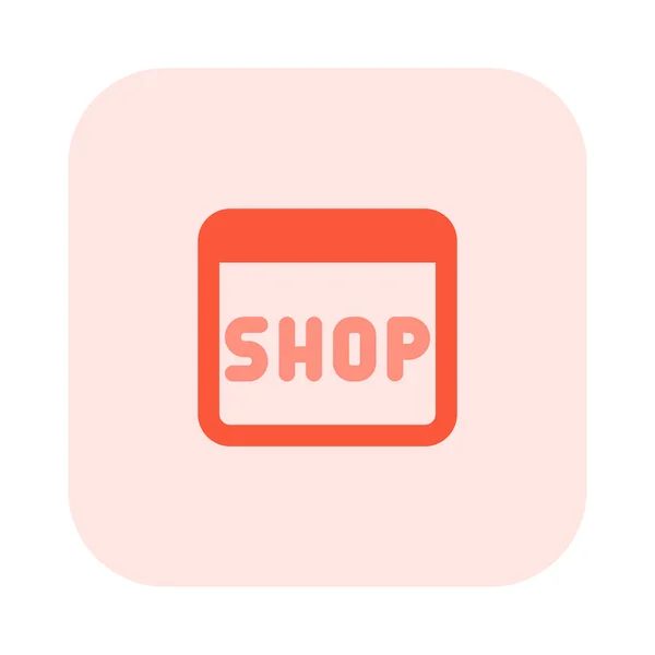 Finestra Shopping Online Aperta Nel Browser — Vettoriale Stock